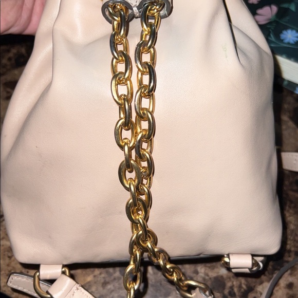 Tory Burch mini Fleming backpack in beige nude color - Picture 2 of 6